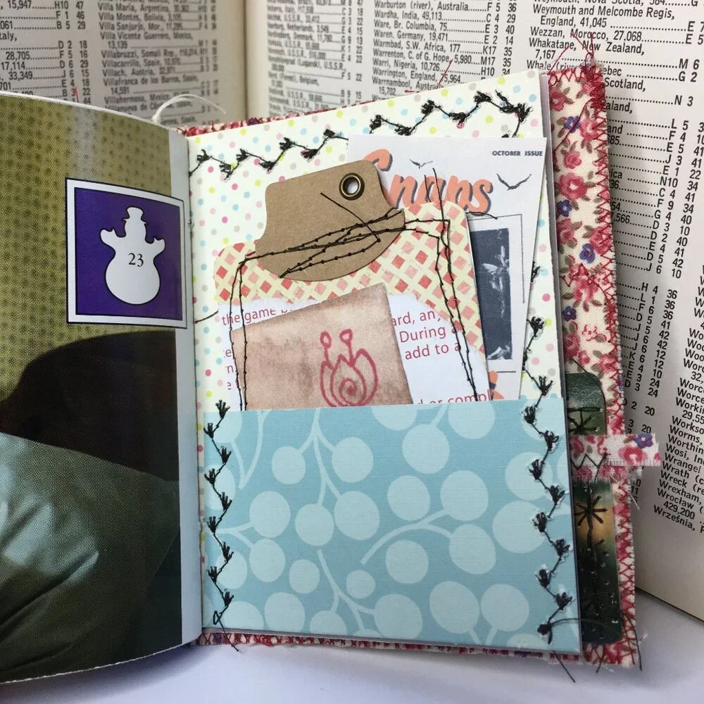 Custom Junk Journal Collage Cover Removable Ephemera Mini Art Book Diary 9 u
